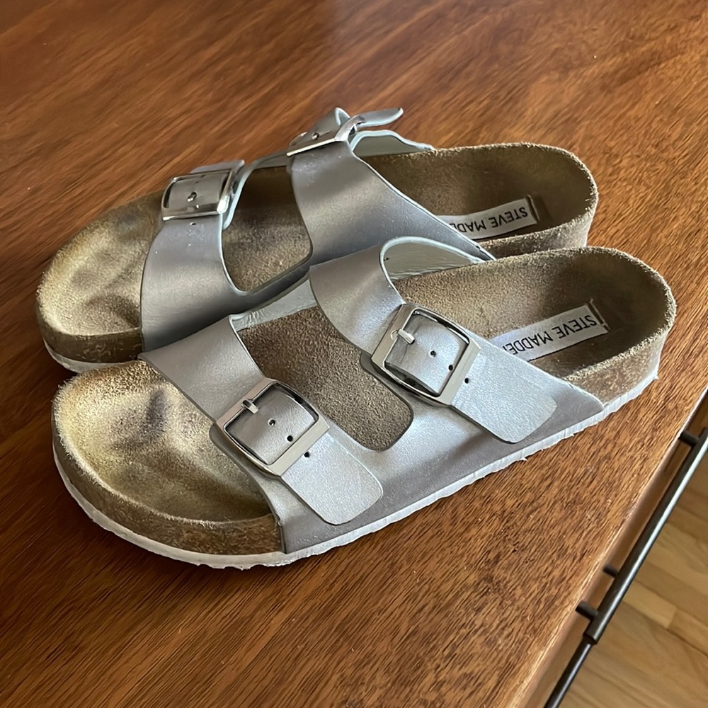 Steve Madden Silver Sandals